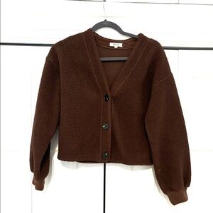 Madewell Brown Sherpa Cardigan